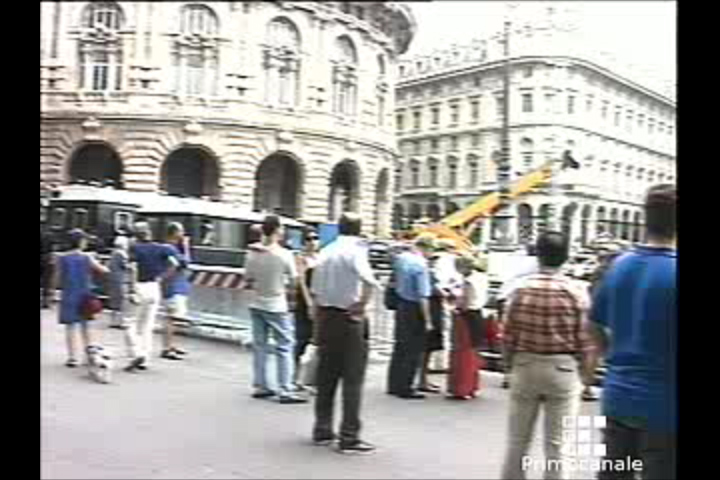 G8, presentazione piazza De' ferrari