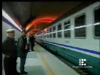 Nuova stazione di Sanremo, primo treno