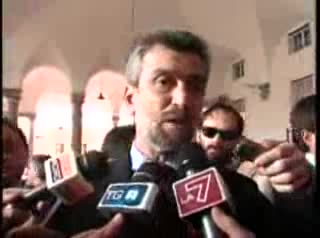 Il ministro dei lavori Damiano a Genova