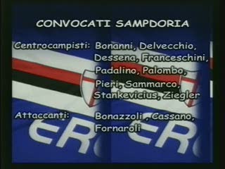 LA SAMPDORIA ALL'OLIMPICO SI AFFIDA A CASSANO