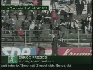 DERBY, LA GIOIA DI PREZIOSI A GRADINATA NORD