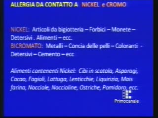 DICA 33 - ALLERGIE AL NICKEL E AL CROMO, LE PIU' DIFFUSE TRA LE DONNE