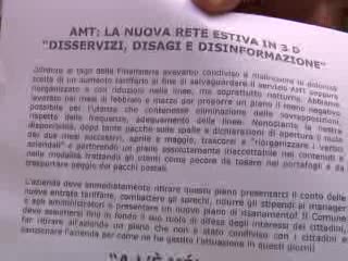 MERCOLEDI' CONSUMATORI IN PIAZZA CONTRO AMT