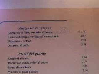 ROMA, IL MENU 