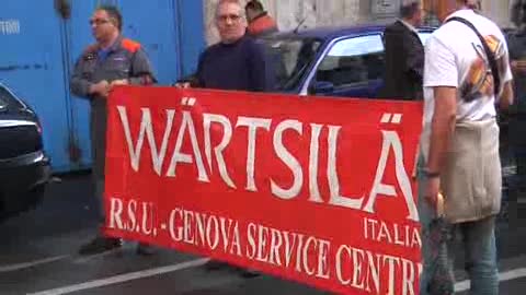 WARTSILA, LAVORATORI IN CORTEO PER LE STRADE DI GENOVA