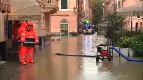 ALLERTA METEO, ALLAGATO IL CENTRO STORICO DI SESTRI LEVANTE