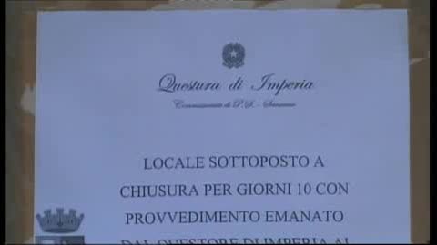 SANREMO: DROGA, CHIUSURA DI DUE LOCALI