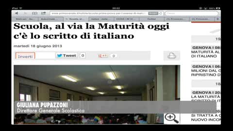 MATURITA' 2013 AL VIA CON LA PROVA SCRITTA DI ITALIANO