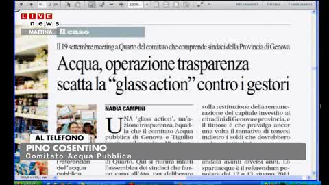 ACQUA PUBBLICA, IL 19 SETTEMBRE LA 'GLASS ACTION'