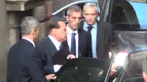 BERLUSCONI, LE IMMAGINI DELL'ARRIVO A MONTECITORIO