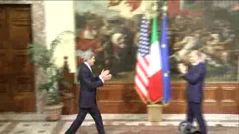 LETTA INCONTRA KERRY A PALAZZO CHIGI - IMMAGINI