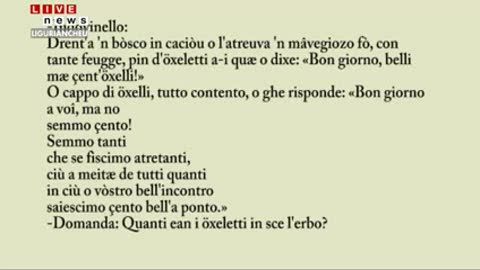 PROVERBI GENOVESI: LA LEZIONE DEL PROF BAMPI