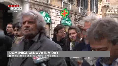 ATTESE A GENOVA 100MILA PERSONE PER IL V-DAY 