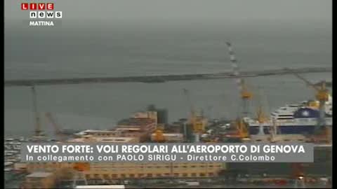 VENTO IN LIGURIA, VOLI REGOLARI IN AEROPORTO A GENOVA