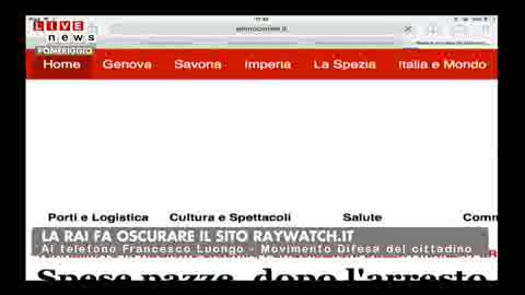 LA RAI FA OSCURARE IL SITO RAYWATCH.IT LANCIATO DA BRUNETTA