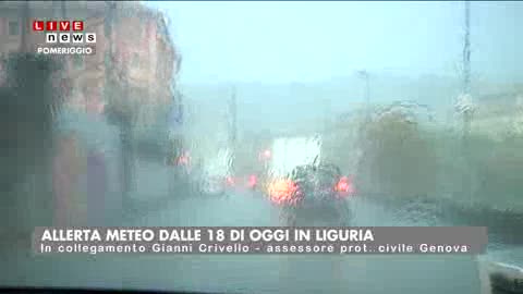 ALLERTA 1 A GENOVA, CRIVELLO: