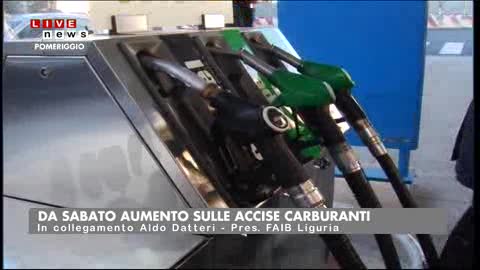 CARBURANTE: DA SABATO NUOVA STANGATA SULLE ACCISE