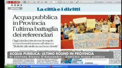 ACQUA PUBBLICA, IN PROVINCIA IL 