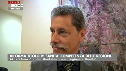 RENZI PER SANITA'  REGIONALE. MONTALDO: 