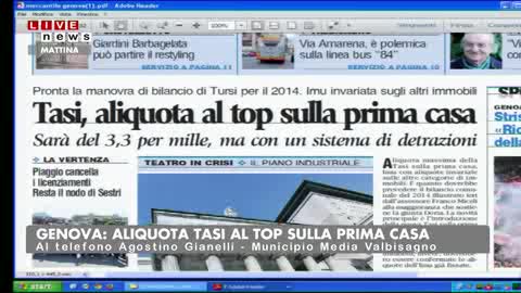 TASI A GENOVA AL 3,3 PER MILLE, MUNICIPI IN RIVOLTA