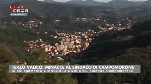 TERZO VALICO, MINACCE A SINDACO CAMPOMORONE: 