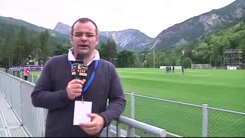 PRIMO ALLENAMENTO PER LA SAMPDORIA A BARDONECCHIA