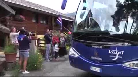 L'ARRIVO DELLA SAMP NEL RITIRO DI BARDONECCHIA