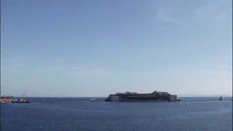 CONCORDIA, LA PARTENZA DAL GIGLIO IN 40 SECONDI