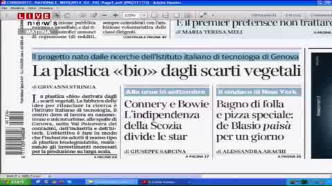 PLASTICA 'BIO' FATTA  IN ITALIA, UN BREVETTO DELL'IIT DI GENOVA