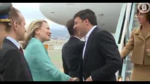 Renzi arriva a San Francisco con la moglie Agnese