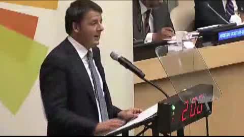 Renzi all'Onu: 