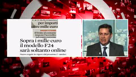 Dal primo ottobre sopra i mille euro F24 solo online