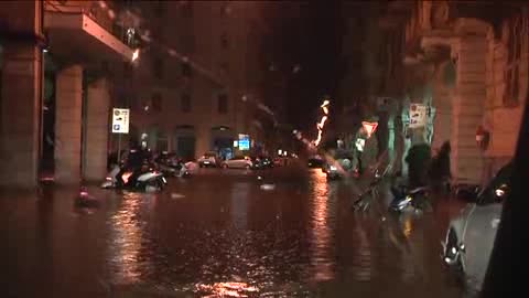 Alluvione a Chiavari, la situazione in via Roma