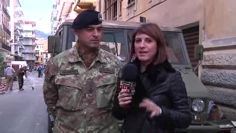 Chiavari, anche l'esercito al lavoro per aiutare i cittadini