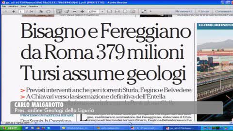 Genova vuole nuovi geologi, Malgarotto: 