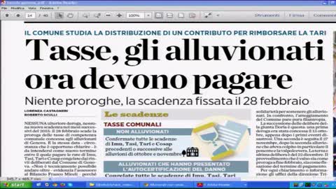 Niente proroga agli alluvionati, tasse entro il 28 febbraio