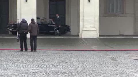 Cerimonia d'onore per il Presidente della Repubblica nel cortile del Quirinale