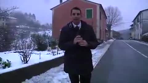 A Borghetto Vara, nel silenzio della neve caduta in mattinata