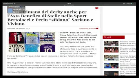 Stelle nello Sport, è derby anche per l'asta benefica 