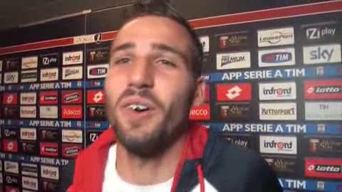 Genoa, la gioia di Pavoletti per il primo gol in rossoblù