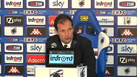 La gioia di Allegri per lo scudetto: 