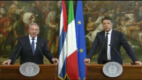 Castro in visita da Renzi: 