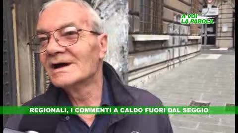 A VOI LA PAROLA - Regionali, commenti a caldo fuori dal seggio