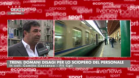 Domani niente treni dalle 9 alle 17, i Sindacati: 