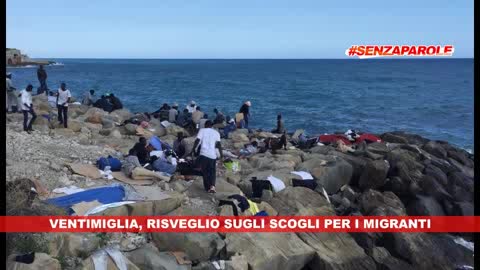 #SENZAPAROLE - Profughi al confine, 5° giorno sugli scogli