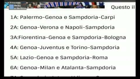 Derby in Terrazza, il calendario di Genoa e Sampdoria