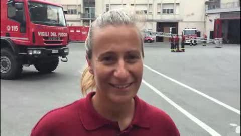 Barbara Barrani, il primo Vigili del Fuoco donna permanente a Genova