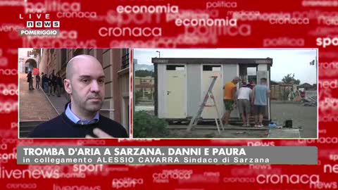 Tromba d'aria a Sarzana, danni e paura