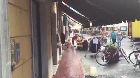 Allerta 1, gli allagamenti in piazza Staglieno a Levanto