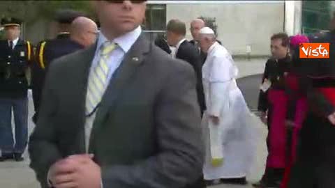 Papa Francesco arriva all'Onu